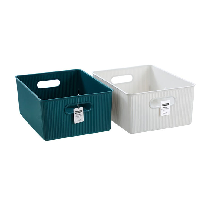 Boxsweden Ribbed Storage Basket 16L 38X28.5X16Cm