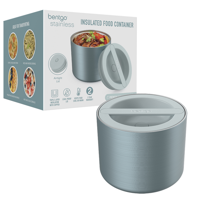 S/S INS. FOOD CONTAINER 560ML AQUA