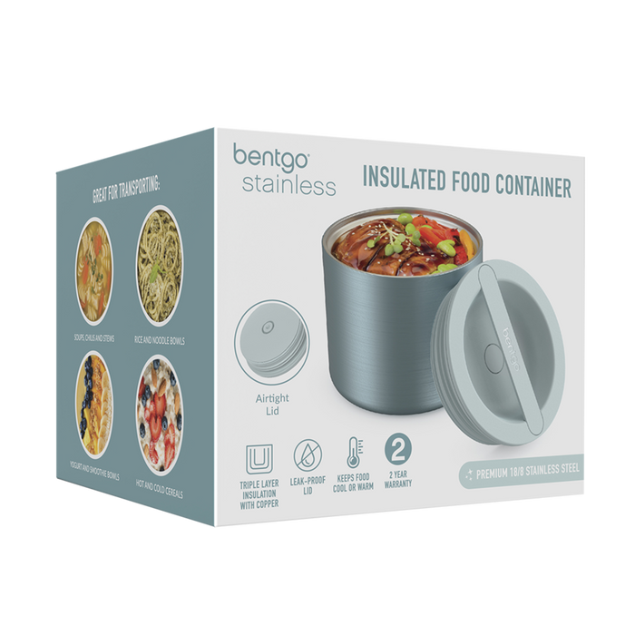 S/S INS. FOOD CONTAINER 560ML AQUA