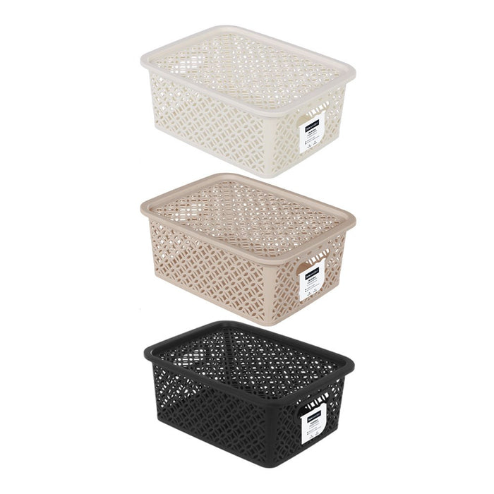 Boxsweden Medallion Basket With Lid 5L 26X19.5X10.5Cm