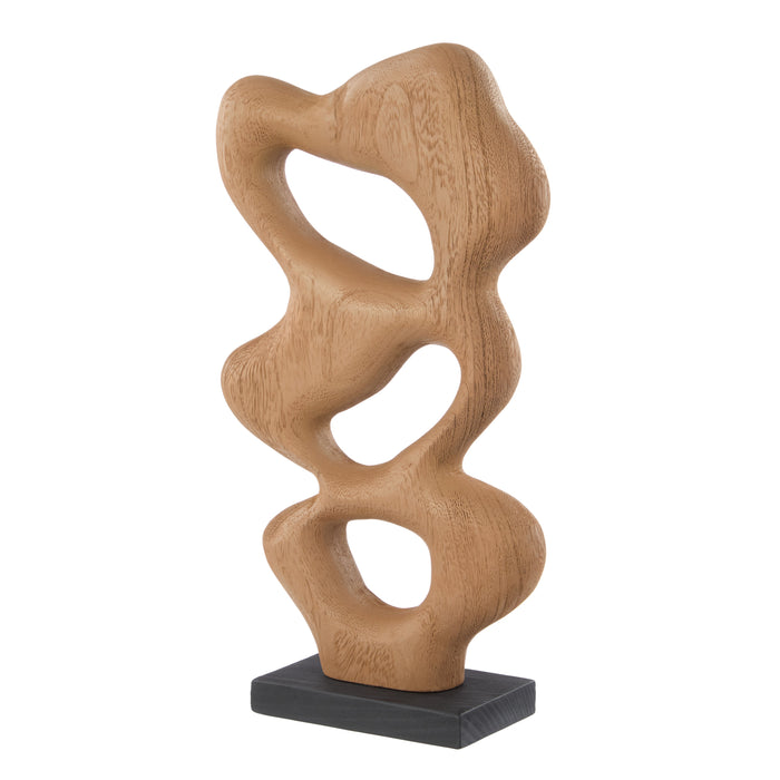 Amalfi Picton Abstract Timber Sculpture Natural & Black