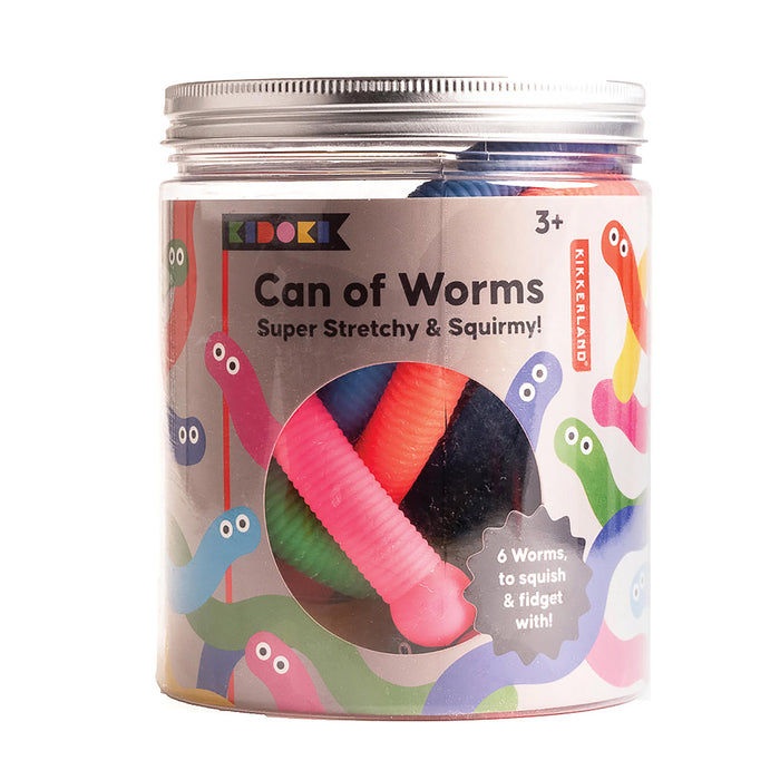 Kikkerland Kidoki Can of Worms Multi-Coloured