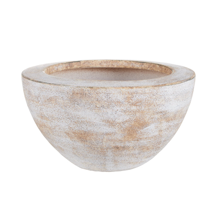 Rogue Earthenware Rim Bowl Large Grey