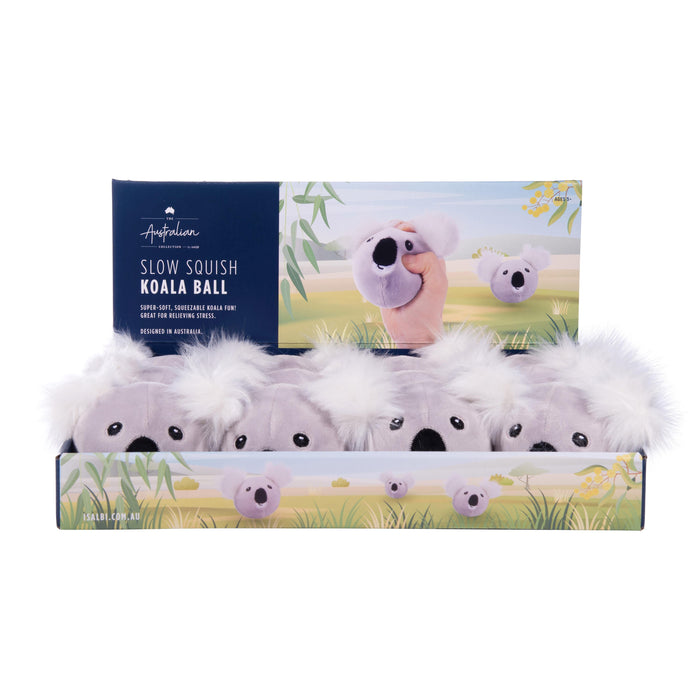 The Australian Collection Slow Squish Ball - Koala CDU 12pcs Grey