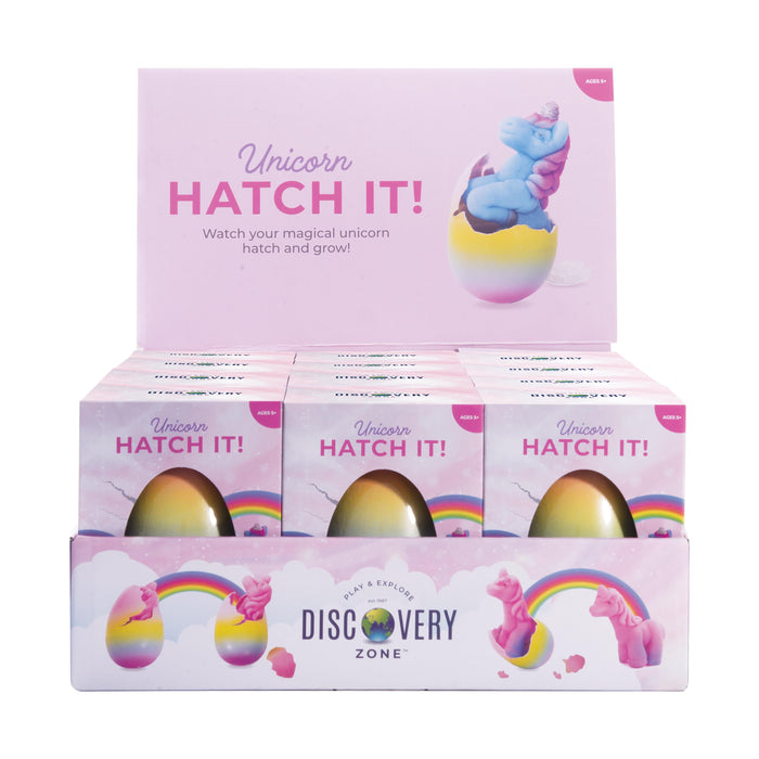 Discovery Zone Hatch It Unicorn Fantasy Large CDU 12pcs/3 Assorted