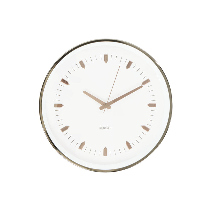 Karlsson Wall Clock Arrow Batons Gun Metal