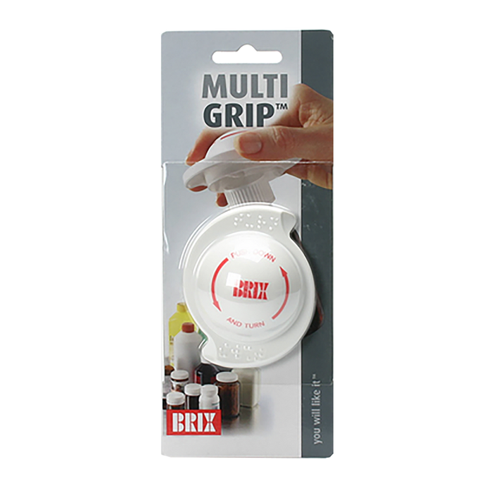 Brix Multigrip Safety Cap Bottle Opener - White"MULTIGRIP" SAFETY CAP BOTTLE OPENER WHITE