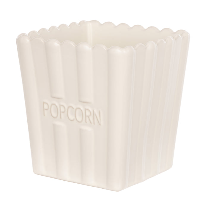 Davis & Waddell Peggy Large Stoneware Popcorn Bowl Off White
