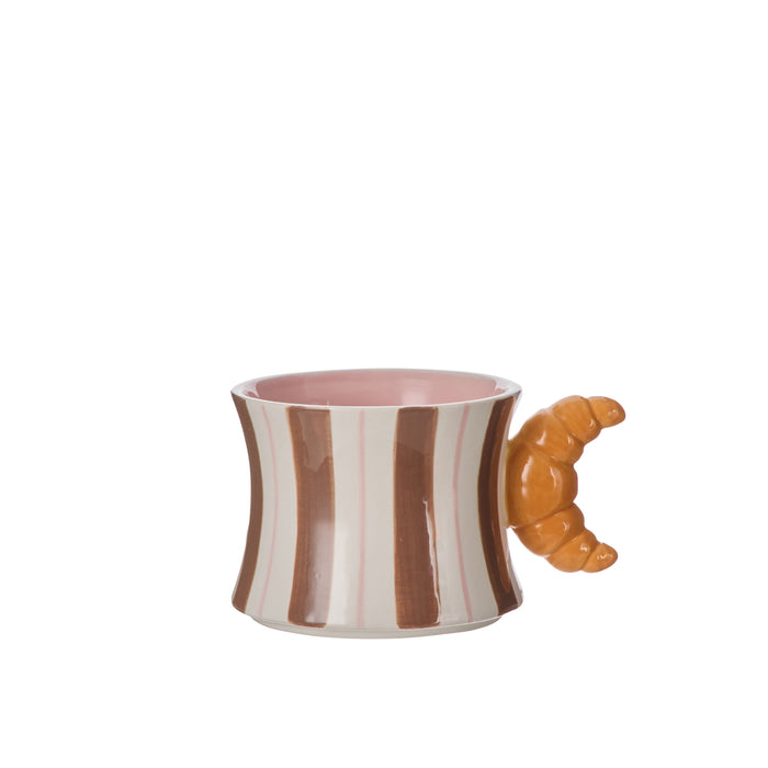 Emporium Colette Croissant Striped Mug Multi-Coloured