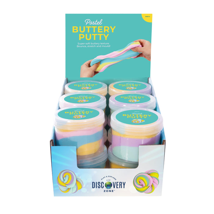 Discovery Zone Pastel Buttery Putty CDU 12pcs/2 Assorted