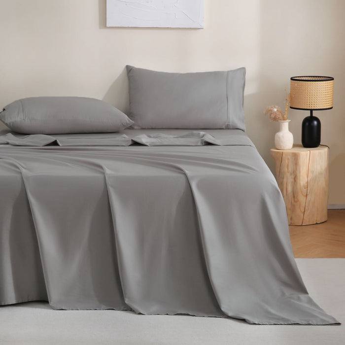 Premium Comfort Hotel Soft 4Pcs Flat Fitted Sheet Set Bedding set Single/Double/Queen/King