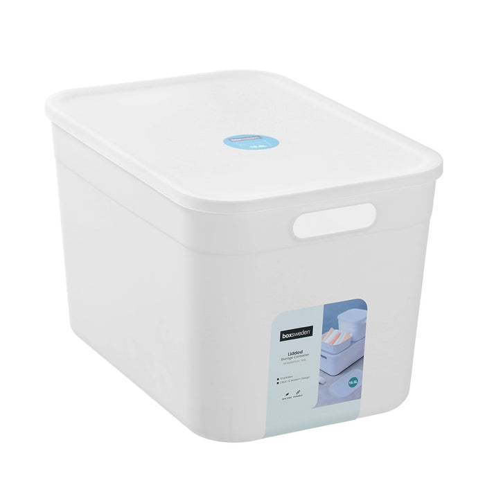 Boxsweden Storage Container Lidded 16.5L 35.5X25X23Cm