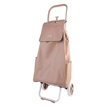 COSMO VEGAN LEATHER SHOPPING TROLLEY BISCUIT