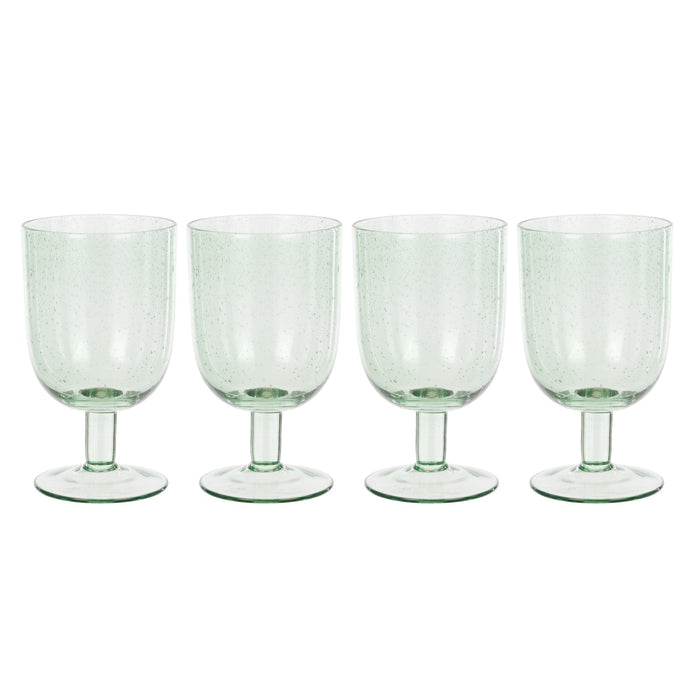 Davis & Waddell Saltara Bubble Glass Wine Glasses 330ml Green