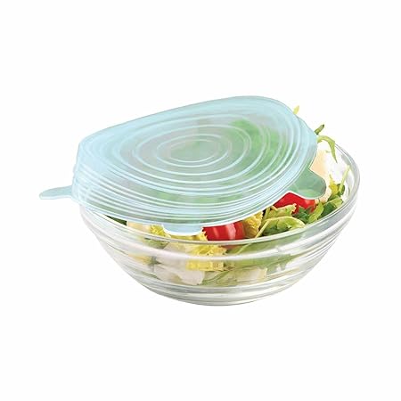 REUSABLE LARGE SILICONE FOOD COVERS SET (25CM & 28CM DIA)