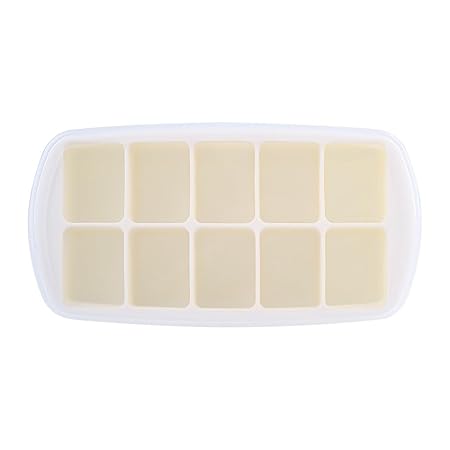 SILICONE 10 COMPARTMENT FOOD TRAY W/LID IVORY