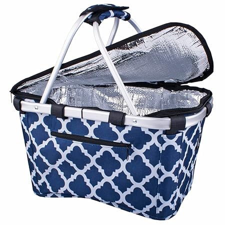 INS. CARRY BASKET W/LID MOROCCAN NAVY