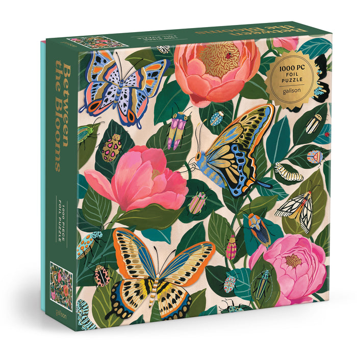 Galison Between the Blooms Foil Puzzle - 1000pc Multi-Coloured