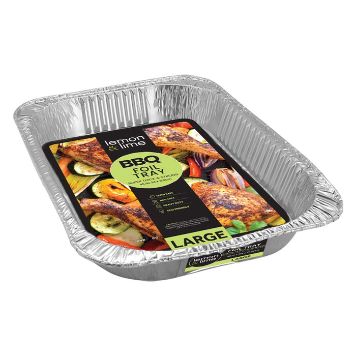 Lemon & Lime FOIL BAKING TRAY LARGE 45.5X34X6.5CM SHELF READY PDQ