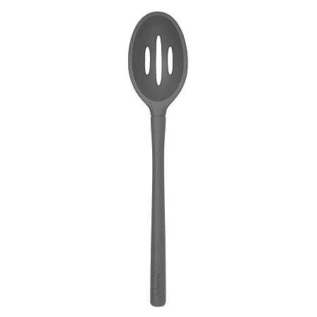 FLEX-CORE ALL SILICONE SLOTTED DEEP SPOON CHARCOAL