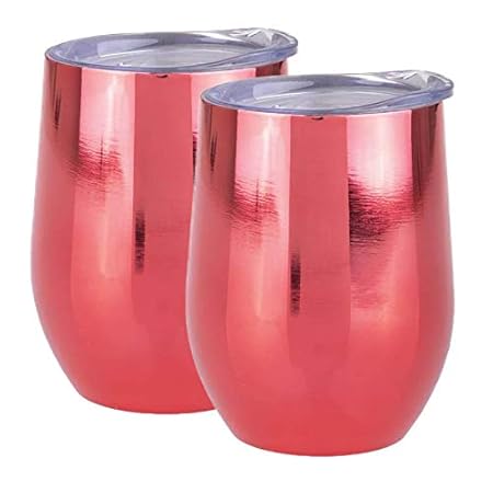 S/S D/WALL INS. WINE TUMBLER 330ML MIRROR RUBY