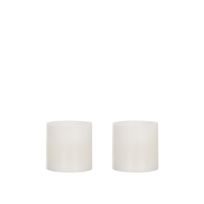 Emporium Small Pillar LED Candles White