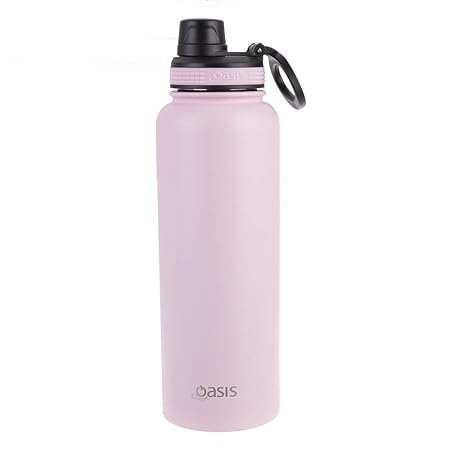 S/S D/WALL INS. SPORTS BOTTLE W/SCREW CAP 1.1L CARNATION
