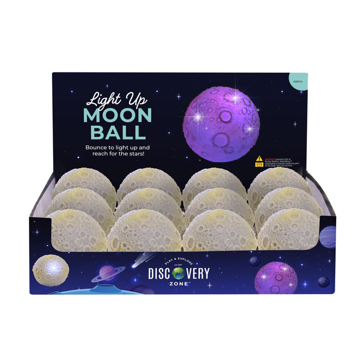 Discovery Zone Light Up Moon Ball CDU 12pcs Grey