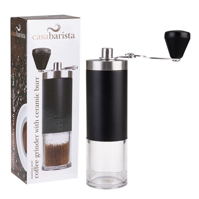 S/S HAND COFFEE GRINDER W/CERAMIC BURR BLACK