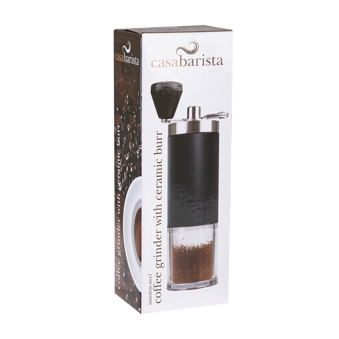 S/S HAND COFFEE GRINDER W/CERAMIC BURR BLACK