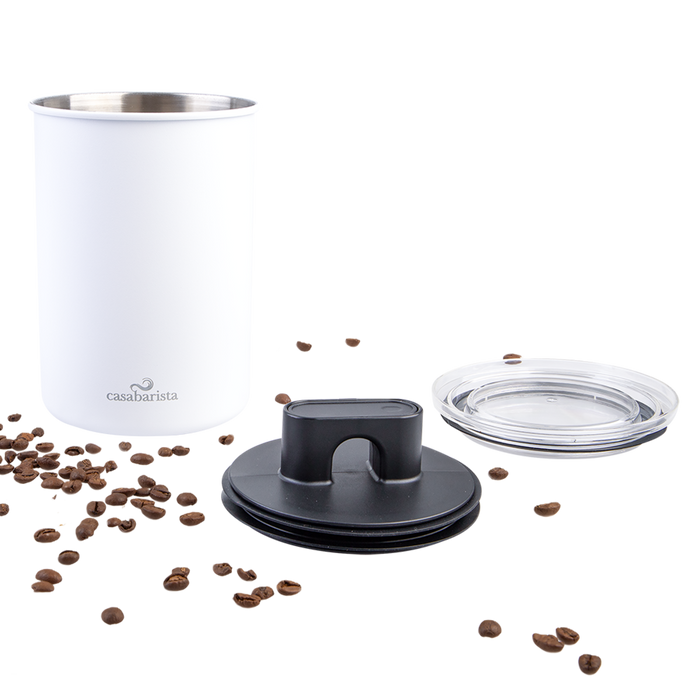 S/S VACUUM COFFEE CANISTER 1.3L WHITE