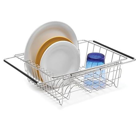 S/S EXPANDABLE IN-SINK DISH RACK 35 X 30 X 12.7CM
