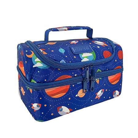 INS. DOUBLE DECKER LUNCH BAG OUTER SPACE