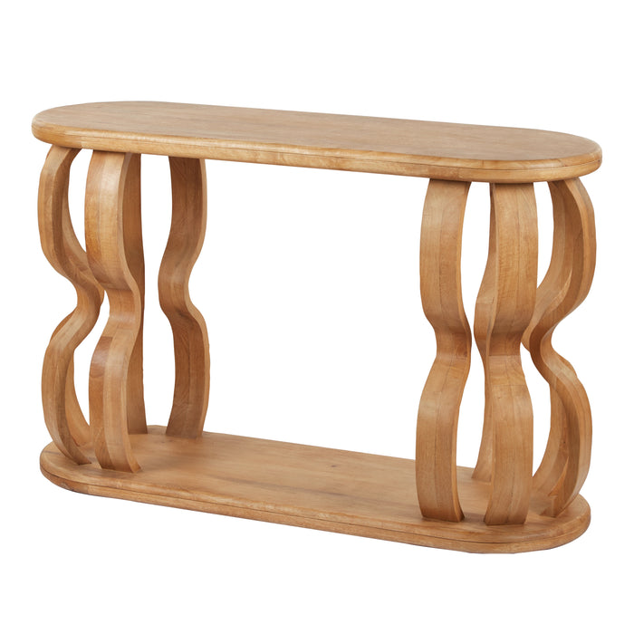 Amalfi Billow Console Table Brown