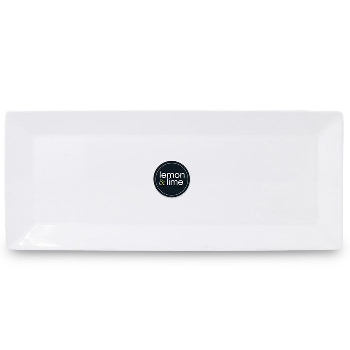 Lemon & Lime MELAMINE SERVING PLATTER 49X20CM WHITE