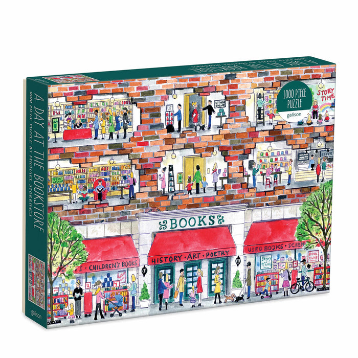 Galison Storrings A Day at the Bookstore Puzzle - 1000pc Multi-Coloured