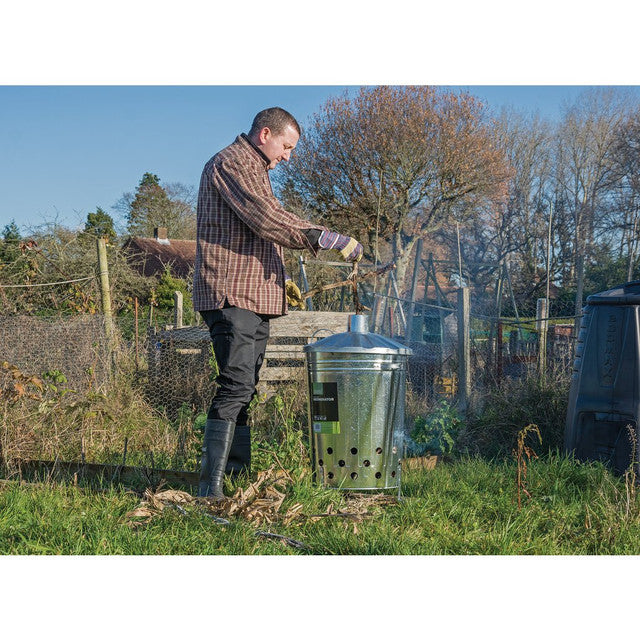 DRPAER Galvanised Garden Incinerator, 85L