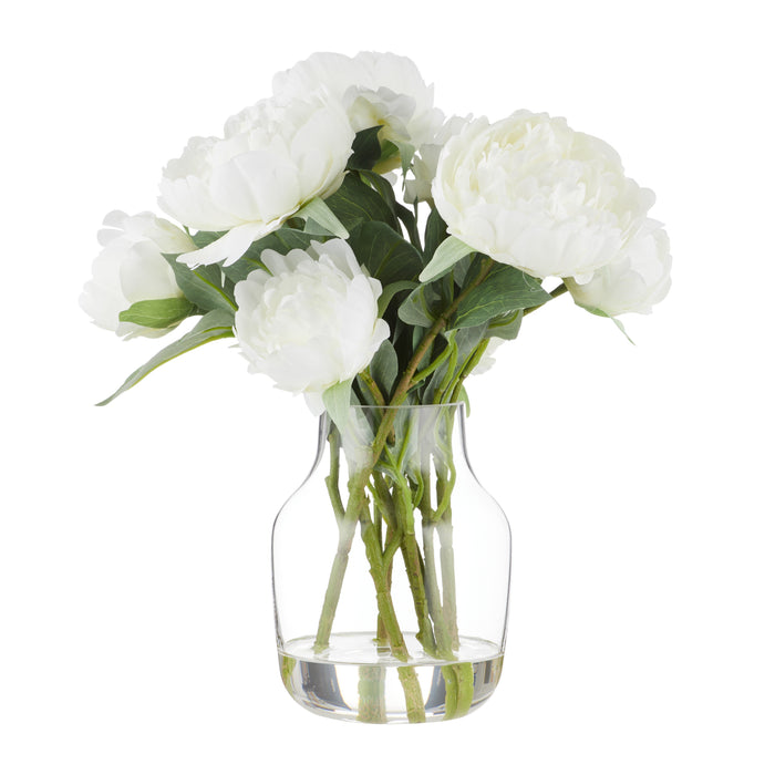 Rogue Peony Stem - Monica Vase White