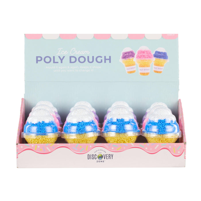 Discovery Zone Ice Cream Poly Dough CDU 12pcs/3 Assorted