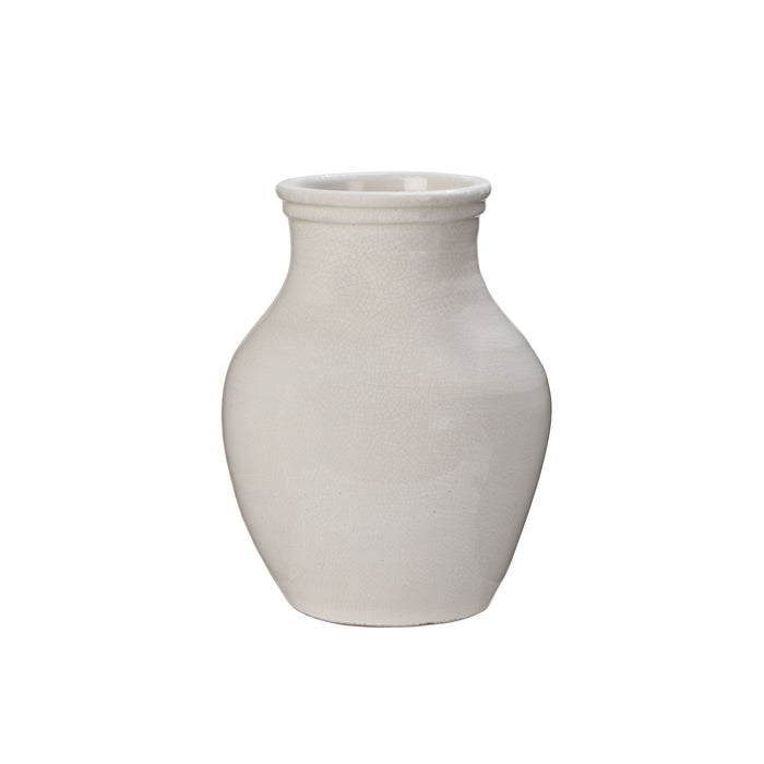 Society Home Rosseau Vase White Crackle
