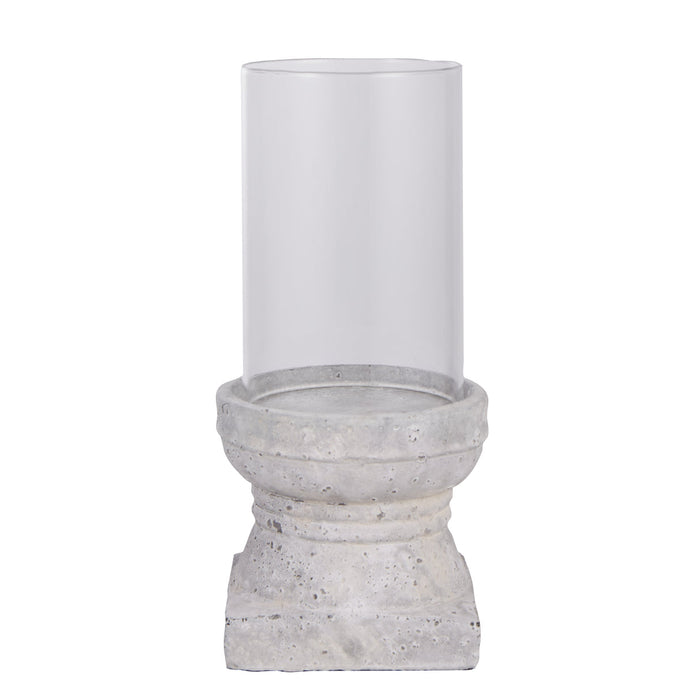 Amalfi Cara Candleholder Large White & Grey