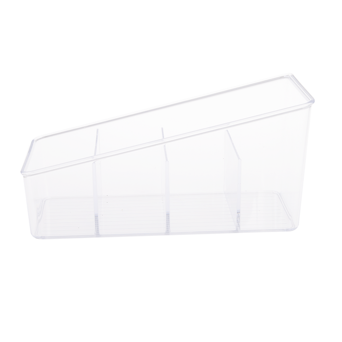 4 COMPARTMENT PACKET ORGANISER 26.5 X 13 X 13CM CLEAR