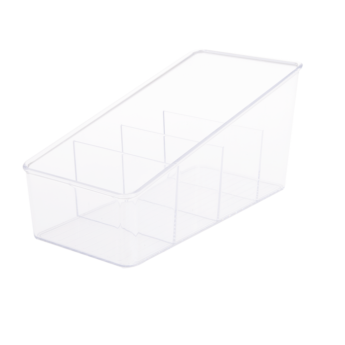 4 COMPARTMENT PACKET ORGANISER 26.5 X 13 X 13CM CLEAR