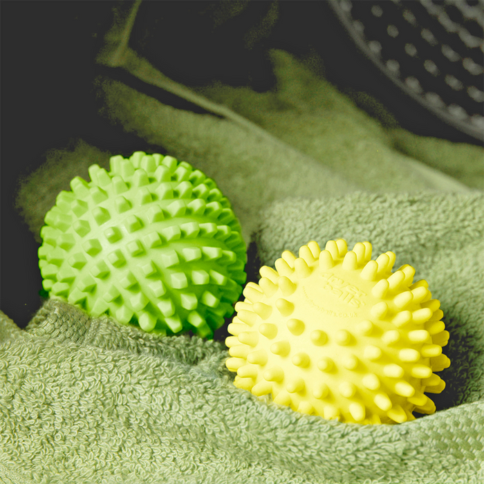 "DRYER BALLS" SET 2 YELLOW/GREEN