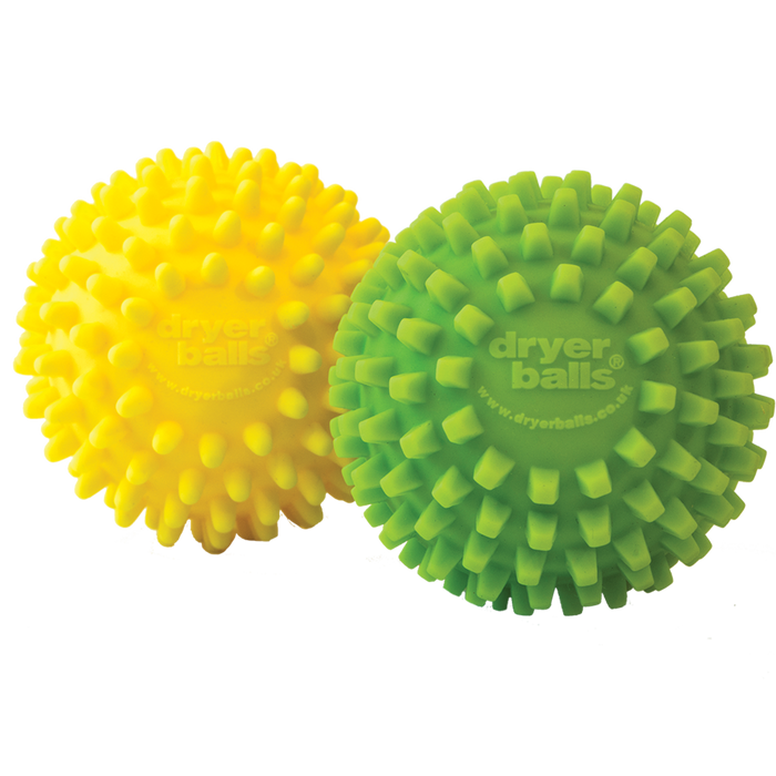 "DRYER BALLS" SET 2 YELLOW/GREEN