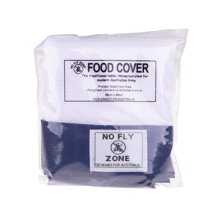 "NO FLY ZONE" TABLE-THROW FOOD COVER NAVY