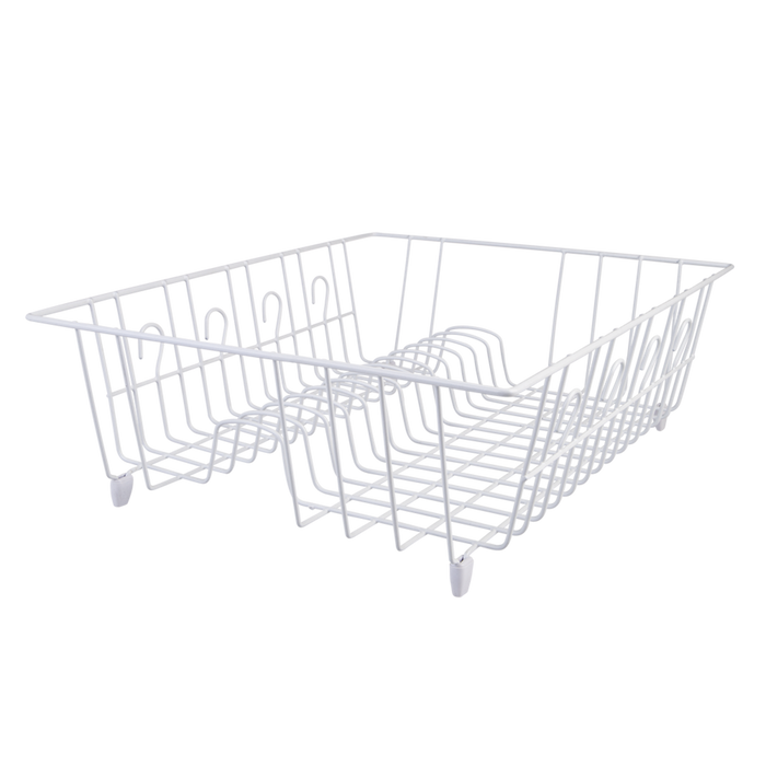 PLASTIC WIRE MEDIUM DISH DRAINER 44 X 35 X 14CM WHITE