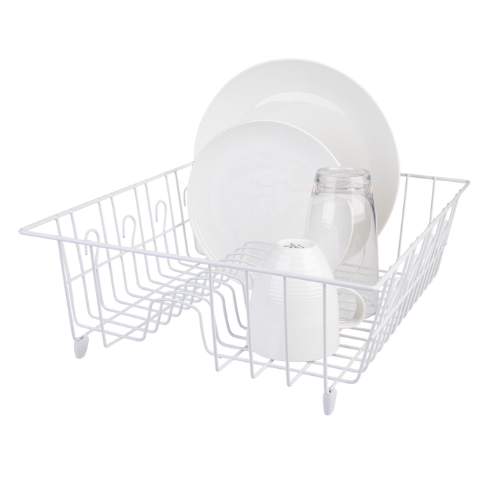 PLASTIC WIRE MEDIUM DISH DRAINER 44 X 35 X 14CM WHITE