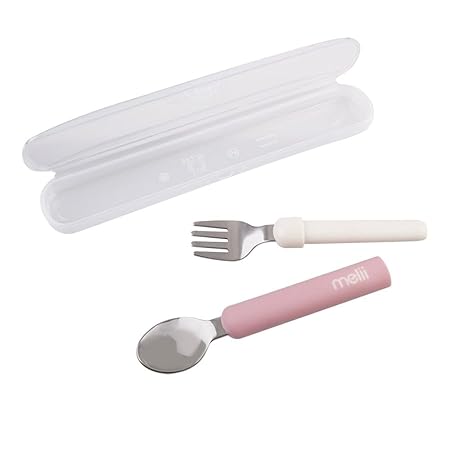 DETACHABLE SPOON & FORK PINK