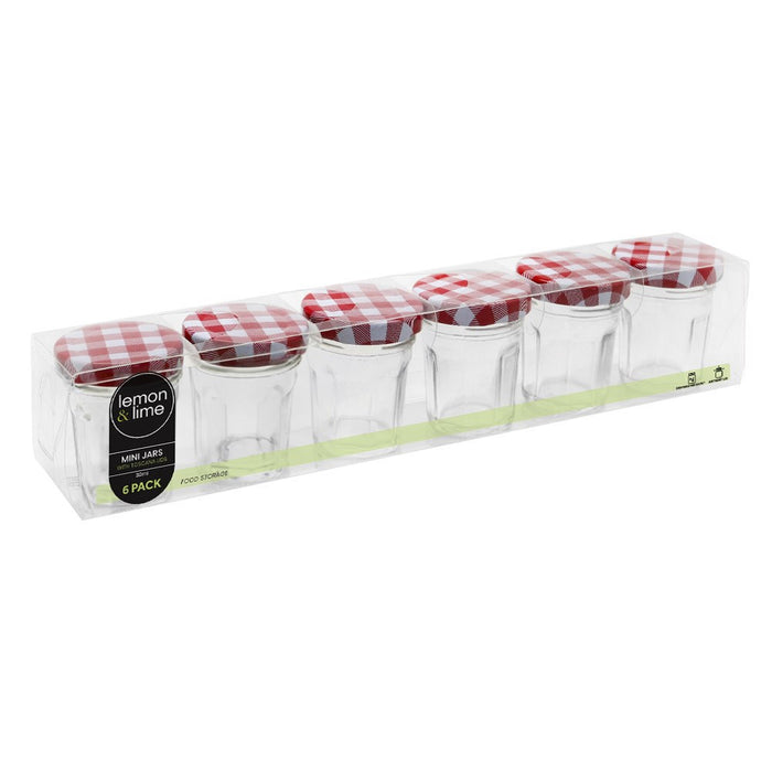 Lemon & Lime TOSCANA GLASS CONSERVE JARS 6PK 30ML CLASSIC LID 5X5X5.5CM